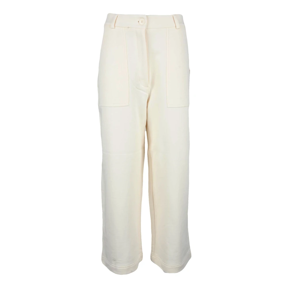 Love Moschino Katoenen Casual Broek White Dames