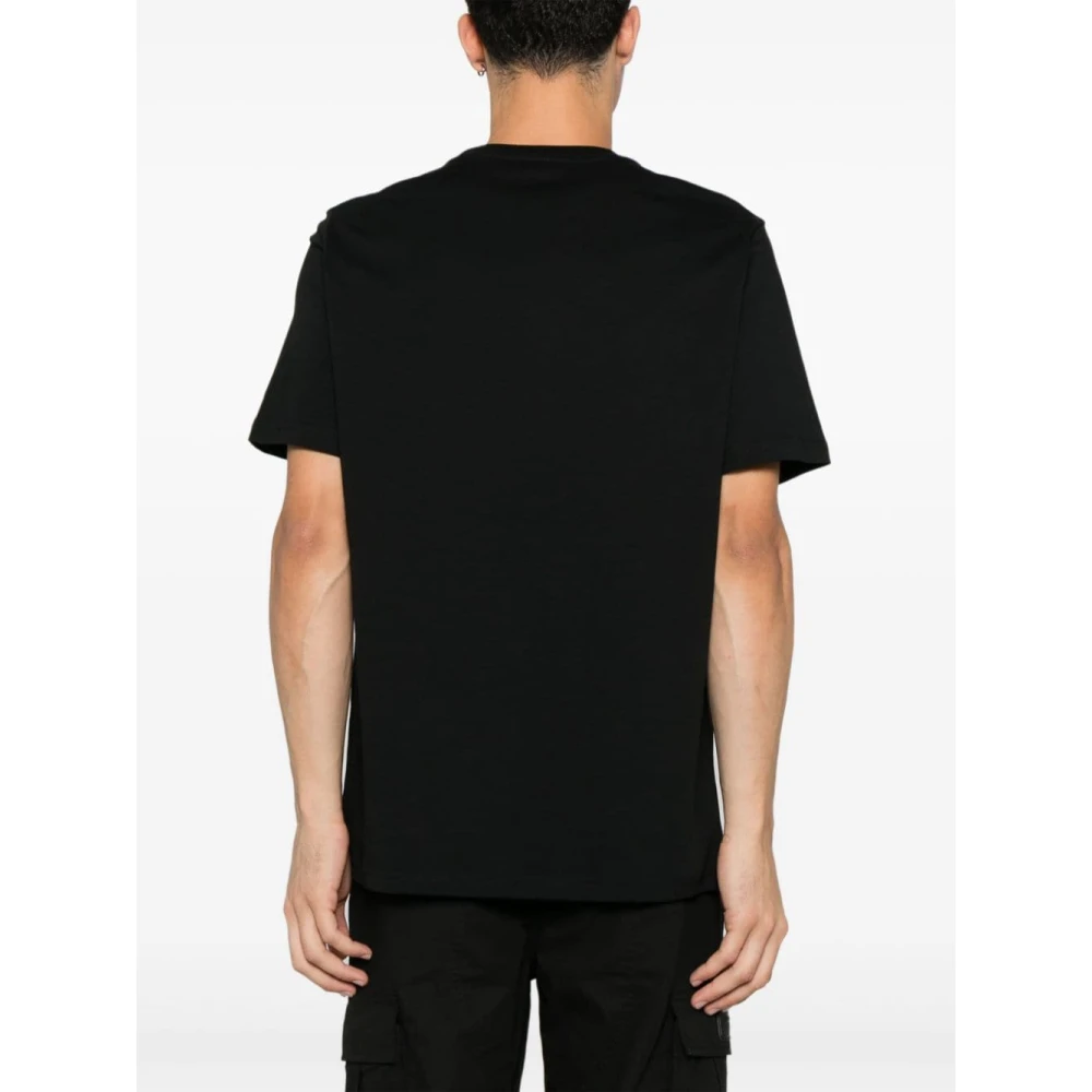 PS By Paul Smith Zwarte Katoenen T-shirt met Multicolor Inzet Black Heren