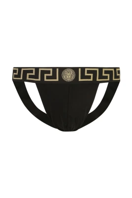 Svart Grekisk Kant Jock Strap
