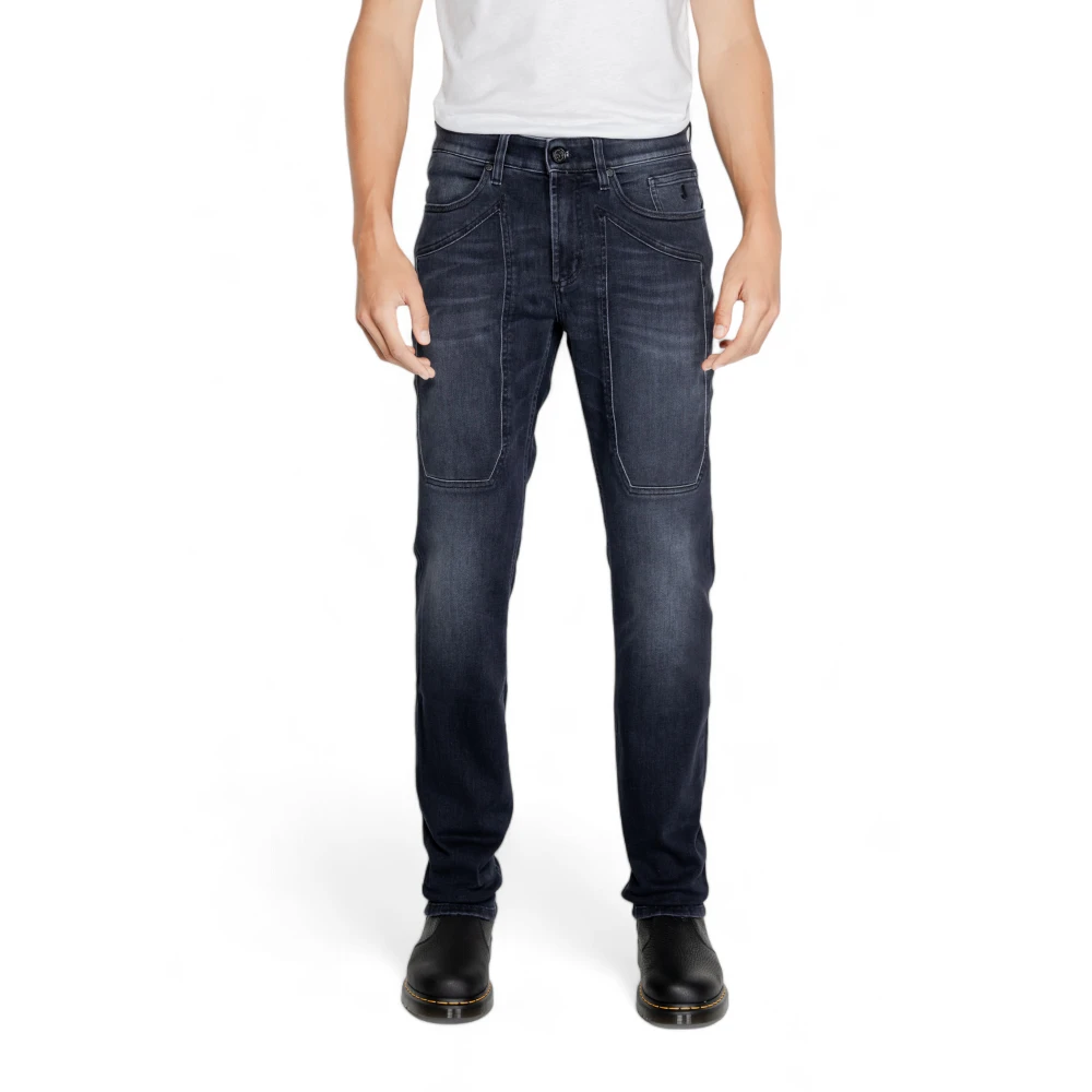 Jeckerson Blauwe Rits Knoop Jeans Blue Heren