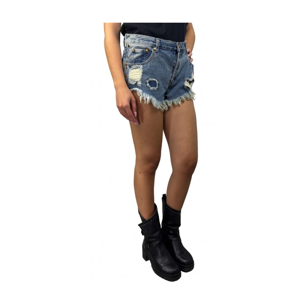 F**k Denim Shorts 100% Katoen Samenstelling Blue Dames