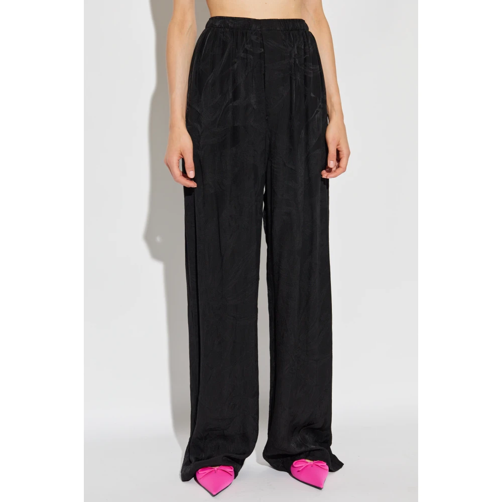 Balenciaga Wijdvallende broek Black Dames