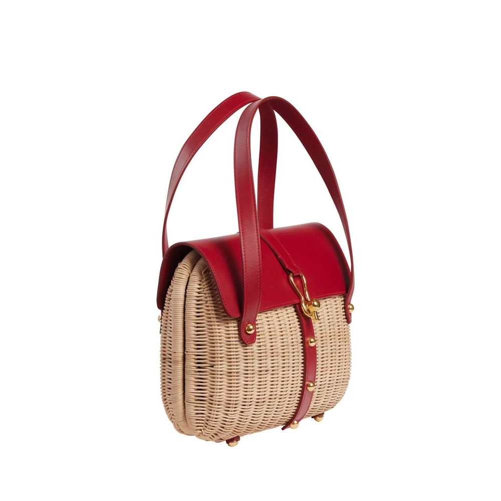 Ines De La Fressange Paris Rode leren mand Red Dames
