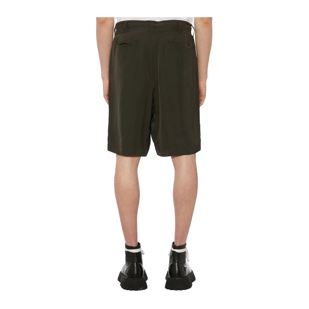 Andrea Ya aqov Katoenen Bermuda Shorts Green Heren