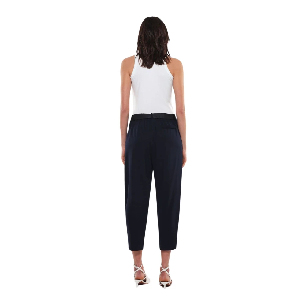 Imperial Cropped Trousers Blue Dames