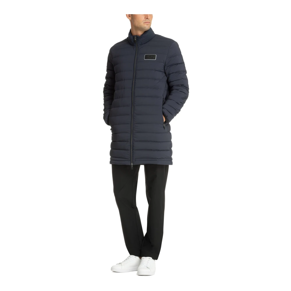Emporio Armani EA7 Ritssluiting Effen Donsjack Logo Blue Heren
