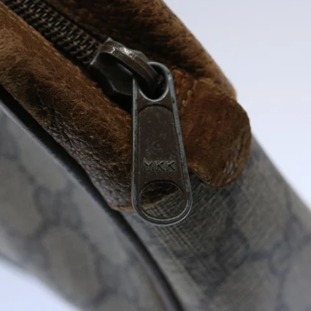 Gucci Vintage Pre-owned Canvas clutches Beige Dames