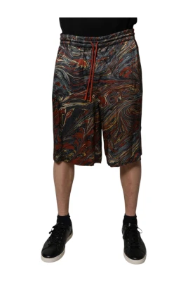 Bermudashorts med marmortryck
