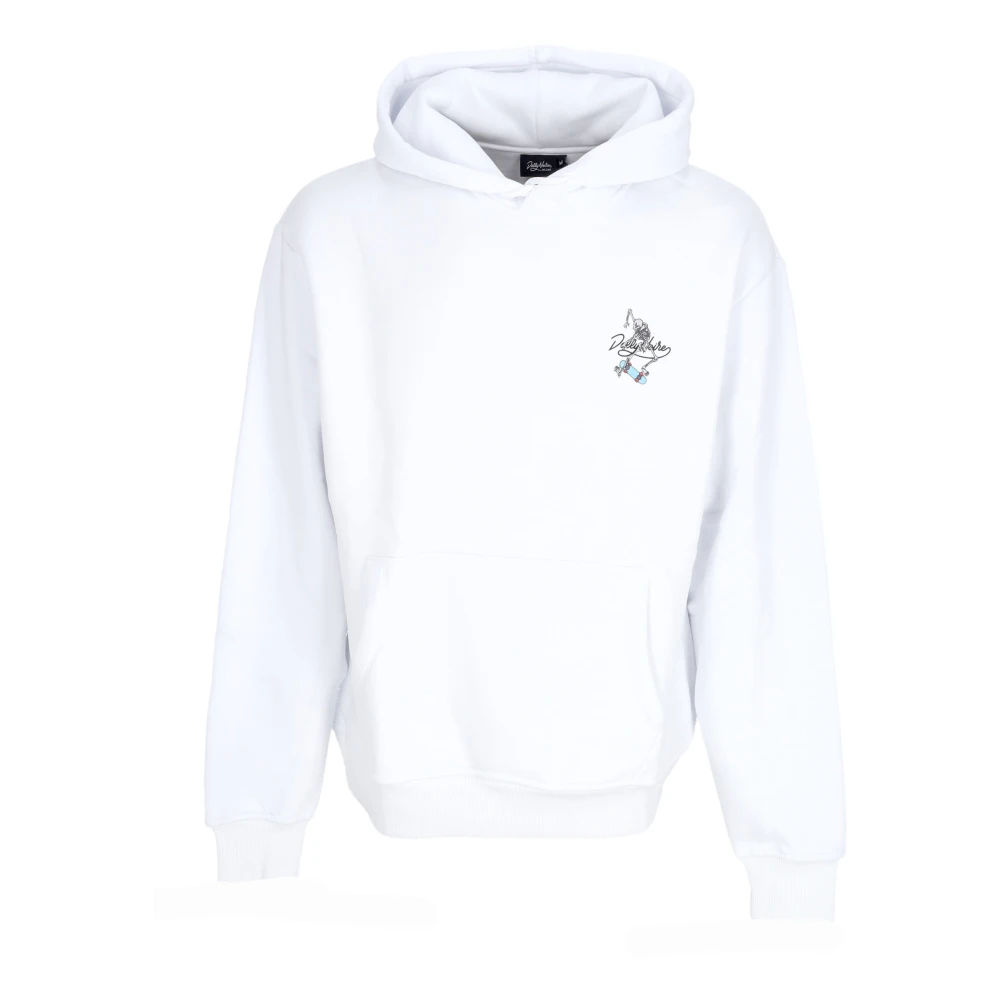Dolly Noire Men's White Hoodies, L, Jigoku Dayu Hoodie