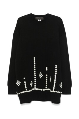 sort-ribstrikket-rundhalset-sweater