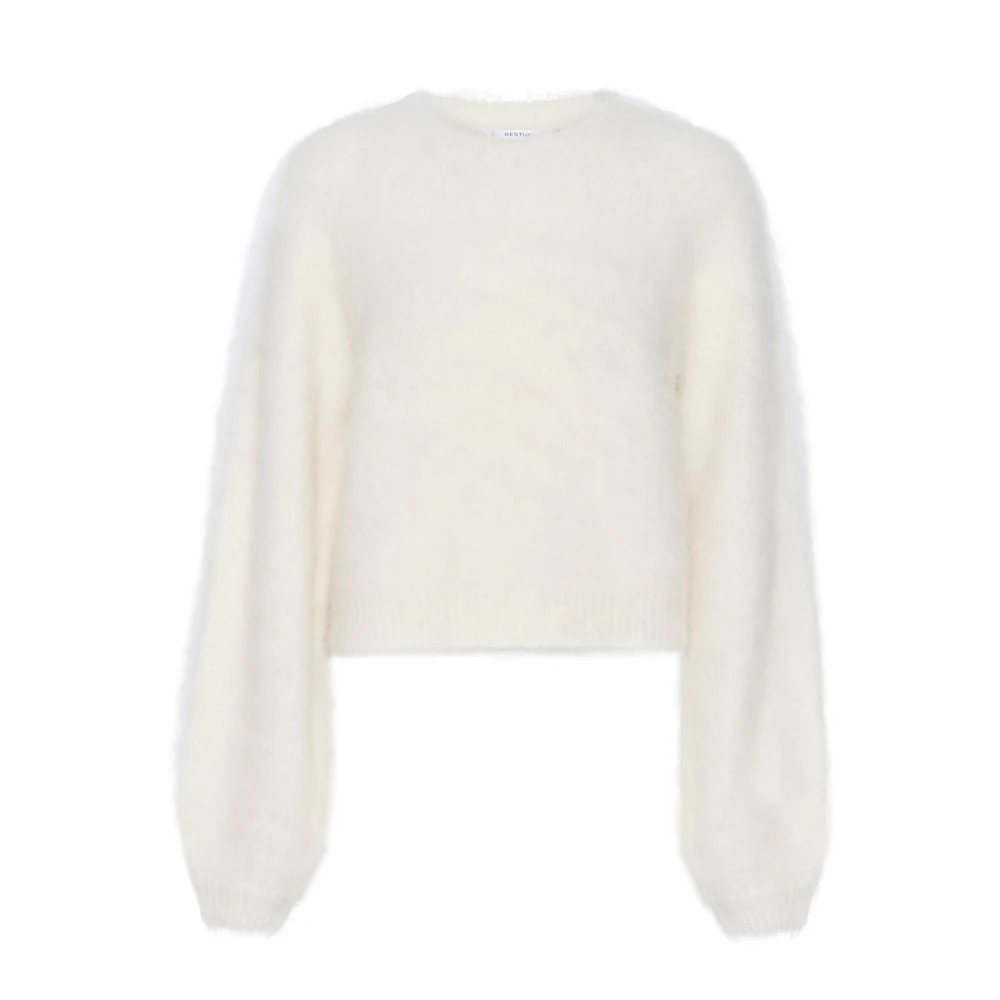 Gestuz Kort Gebreid Korte Tröi Beige Dames