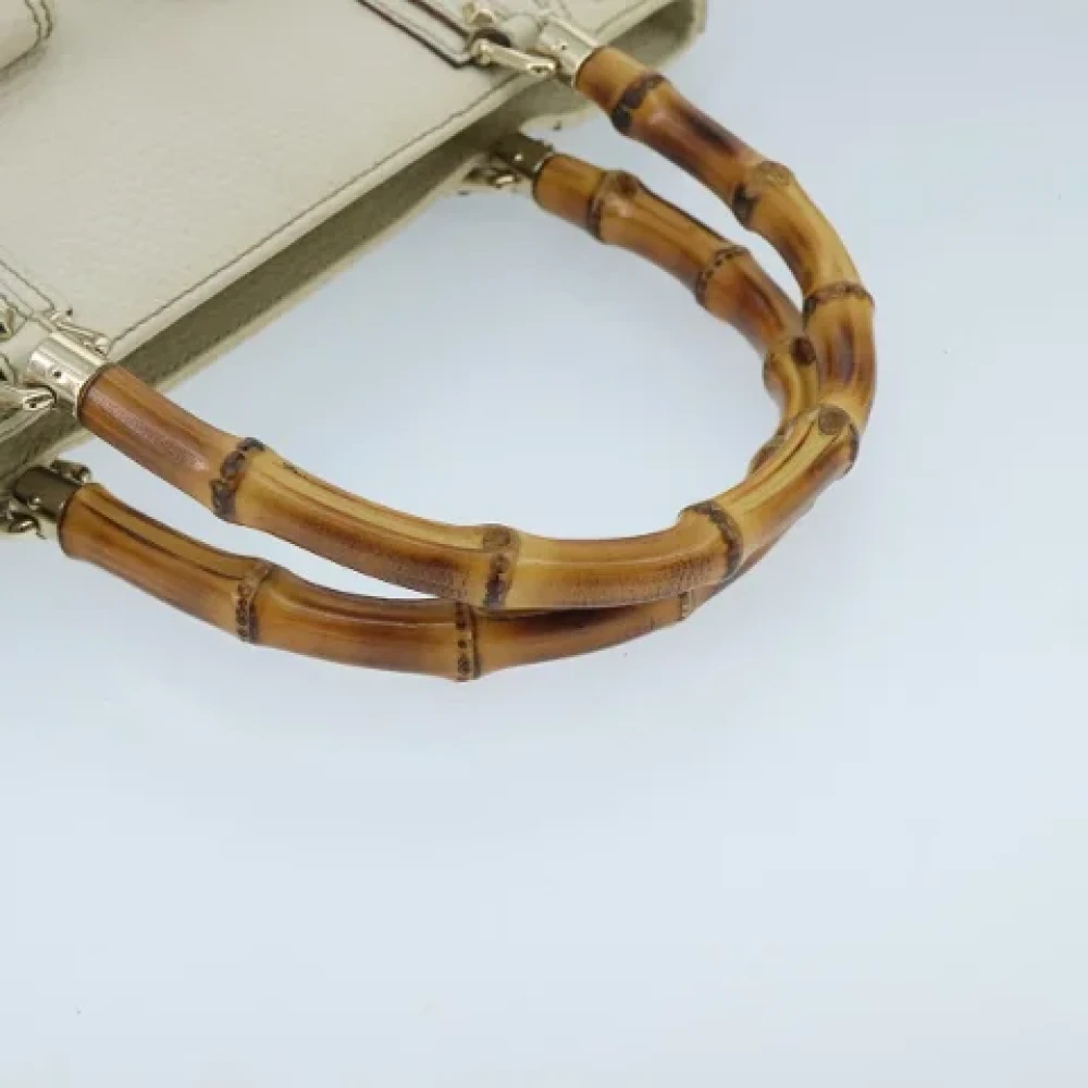 Gucci Vintage Pre-owned Leather handbags White Dames