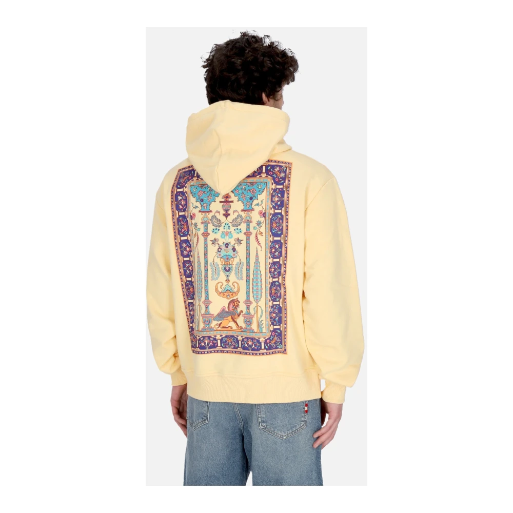 Dolly Noire Perzisch Tapijt Hoodie Geel Yellow Heren