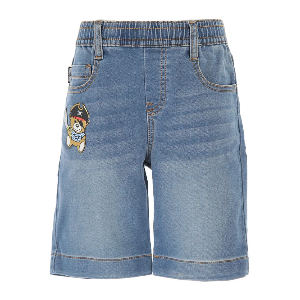 Moschino Boys Blue Sweat Shorts For Kids