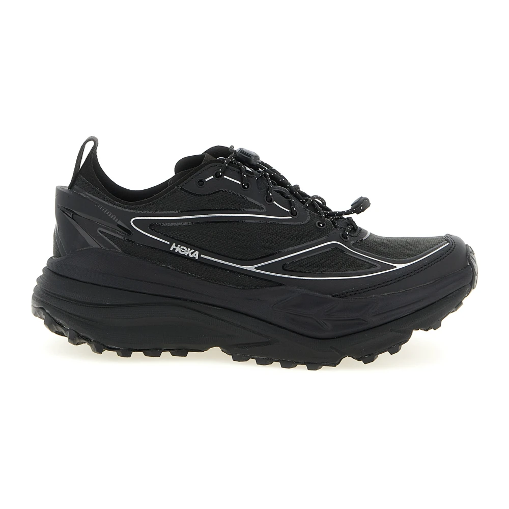 HOKA Stinson One7 Trail Shoes in Black/Silver, Size 11.5 - Image 2
