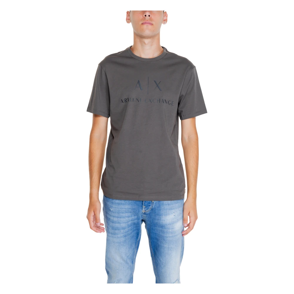 Armani Exchange Groen katoenen T-shirt Green Heren