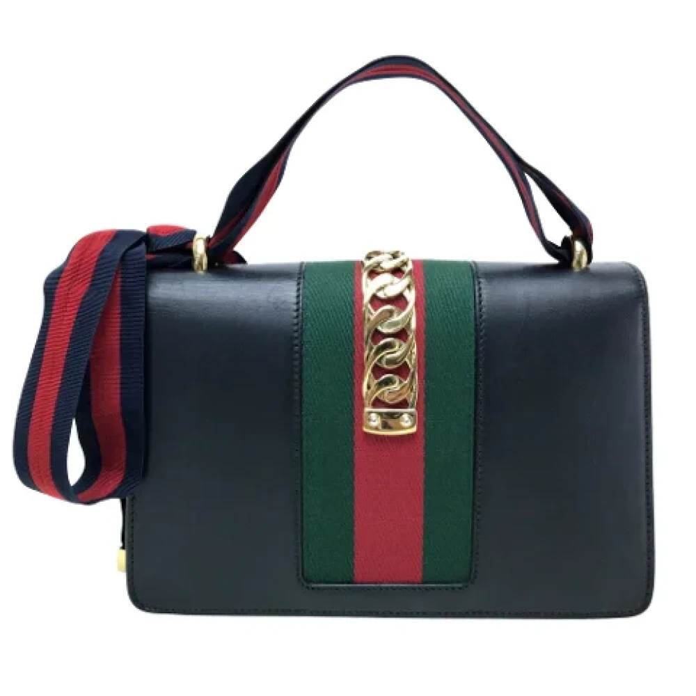 Gucci Vintage Pre-owned Leather gucci-bags Black Dames