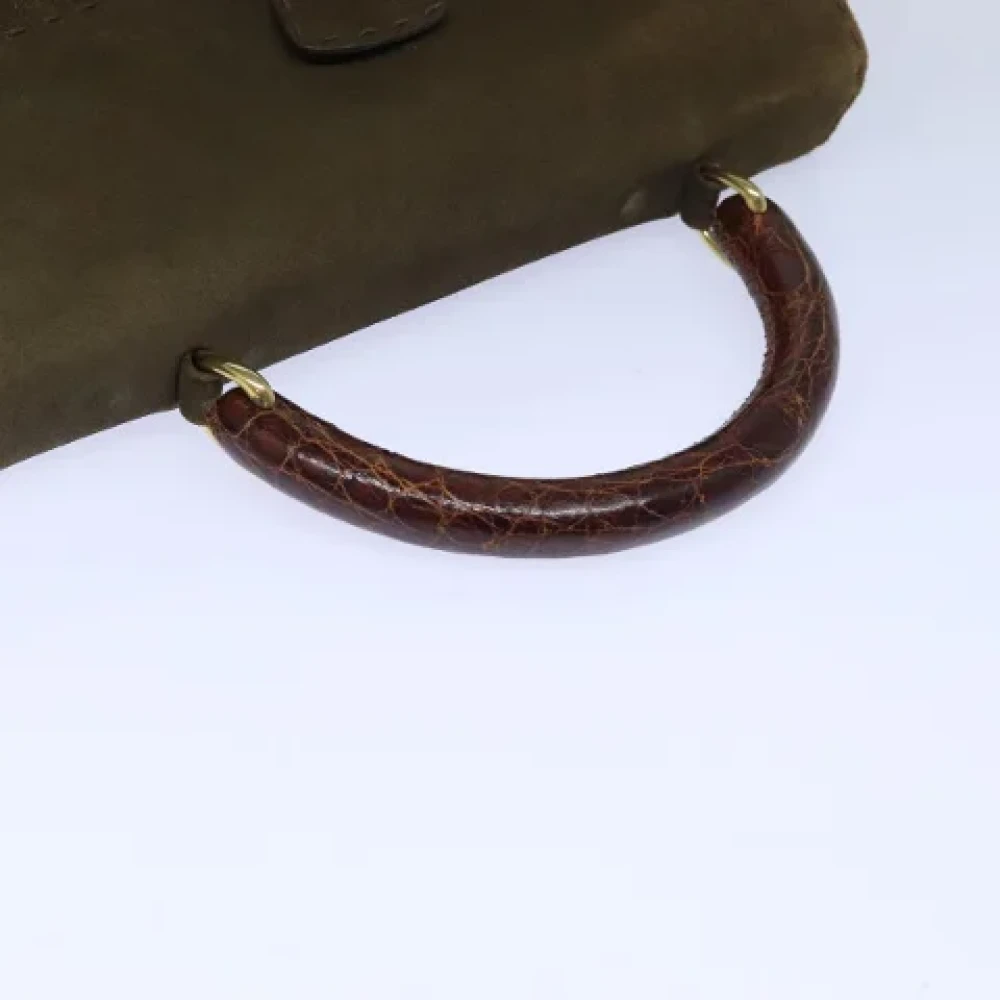 Prada Vintage Pre-owned Suede handbags Brown Dames