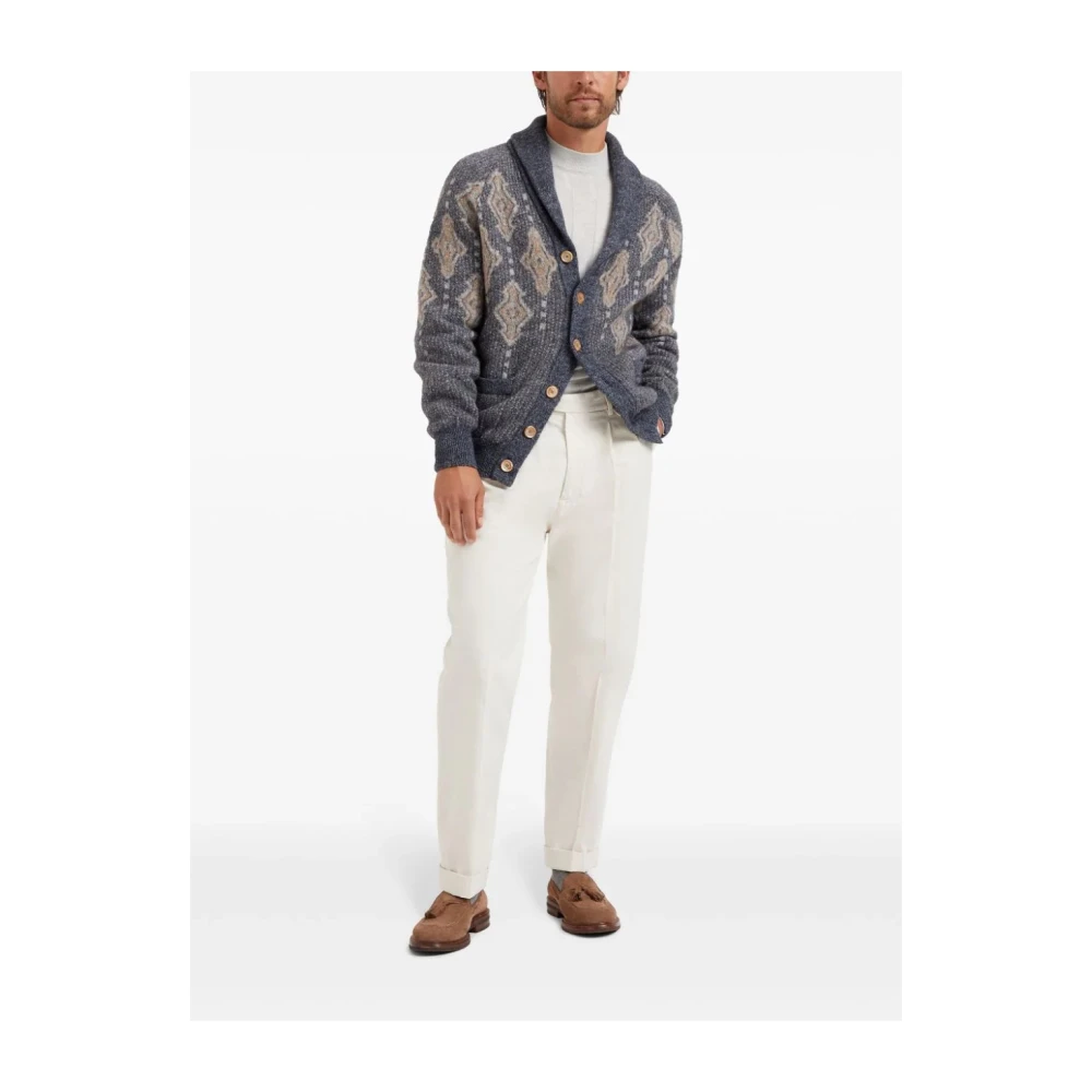 BRUNELLO CUCINELLI Stijlvolle Heren Gebreide Kleding Gray Heren