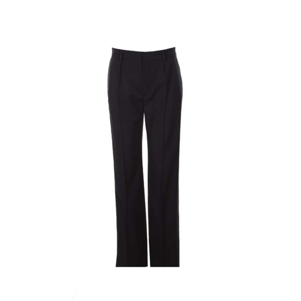 Saint Laurent Smoking Broek met Satijnen Bies Black Dames