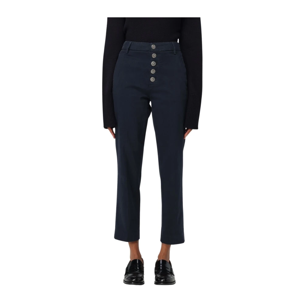 Dondup Stretch Gabardine Broek Blue Dames