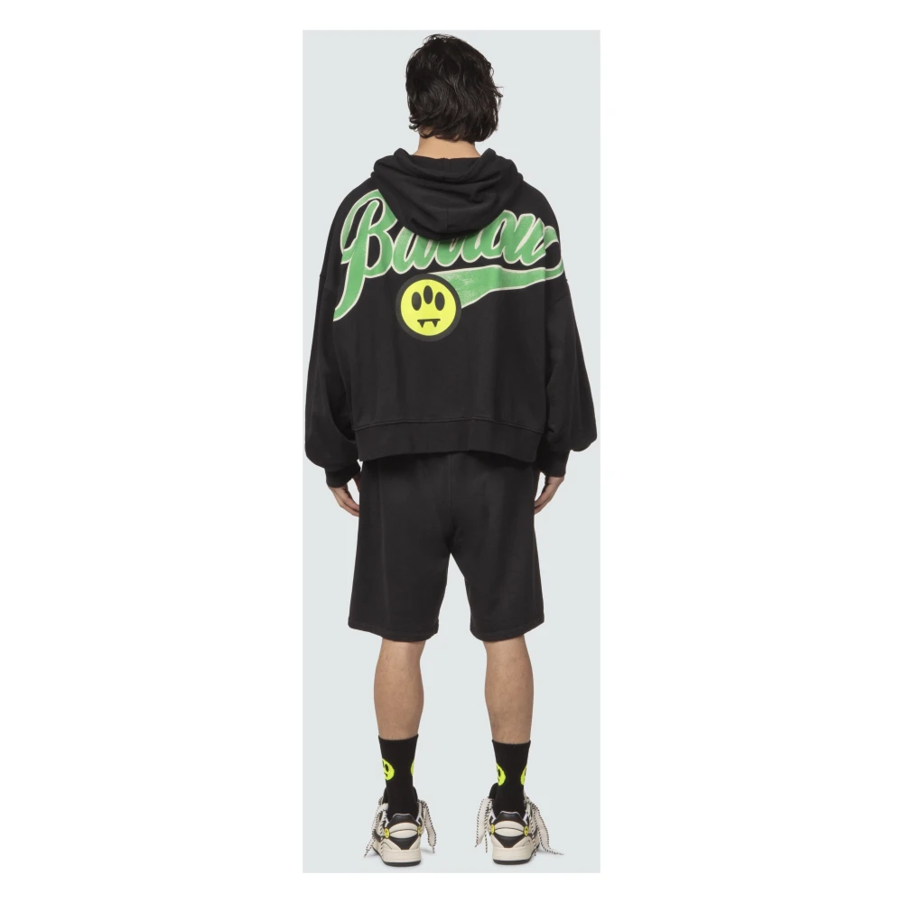 Barrow bermuda In Felpa Old School Print Black Unisex
