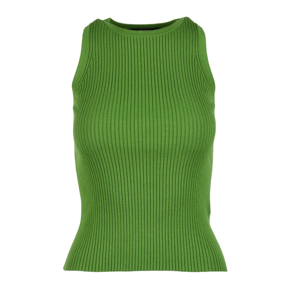 Max Mara Weekend Gebreide tanktop met viscosemix Green Dames