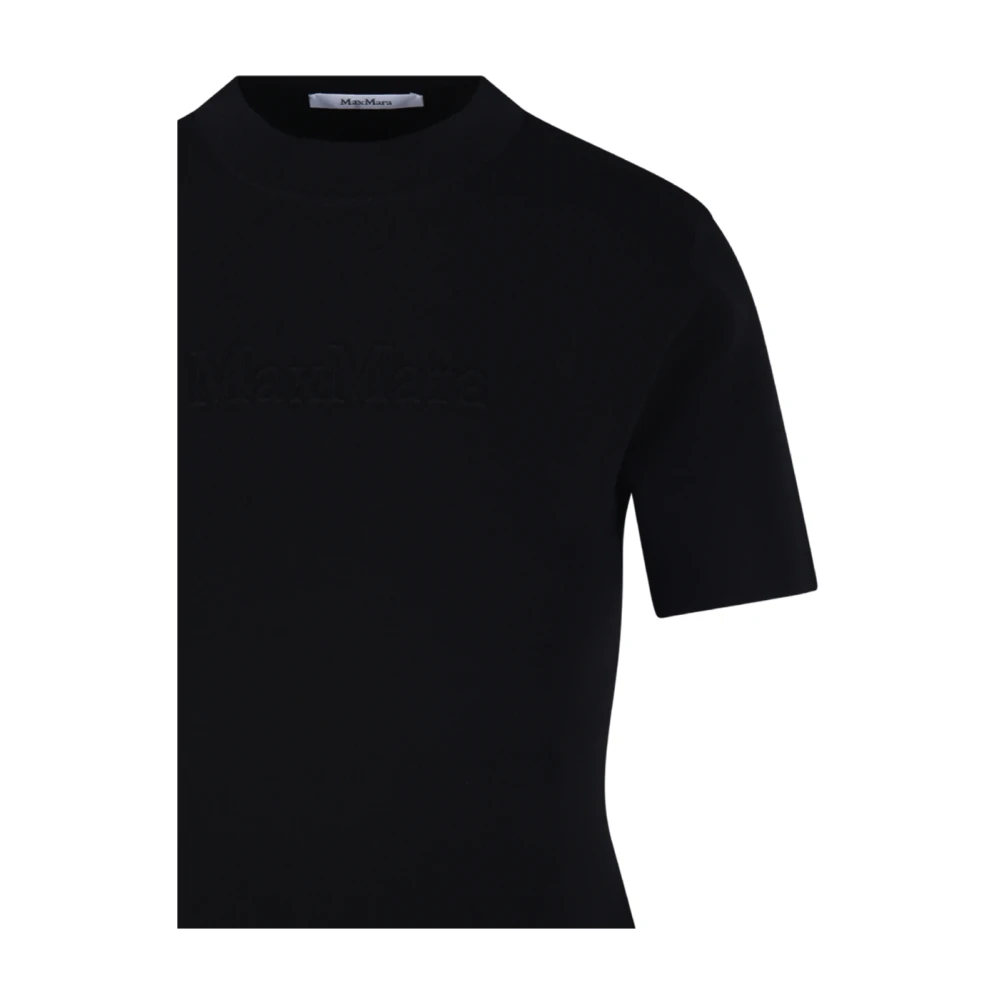 Max Mara Zwarte Segale T-shirt Black Dames