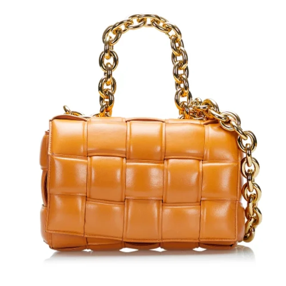 Bottega Veneta Vintage Pre-owned Leather handbags Orange Dames