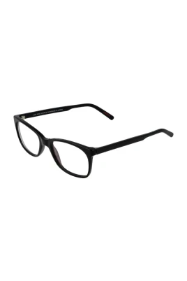 Svarta Rektangulära Optiska Glasögon med Märkesfodral