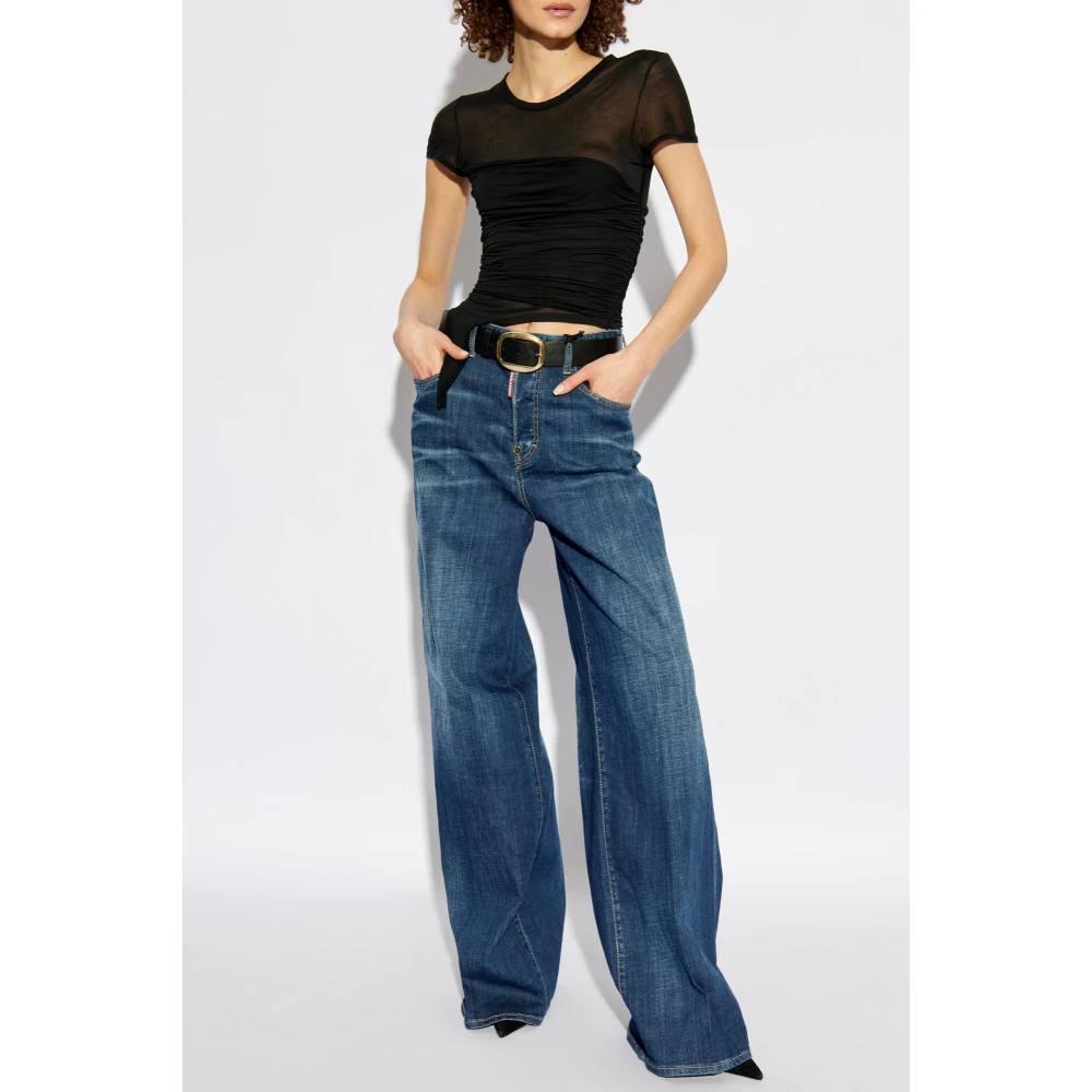 Dsquared2 Draped top Black Dames