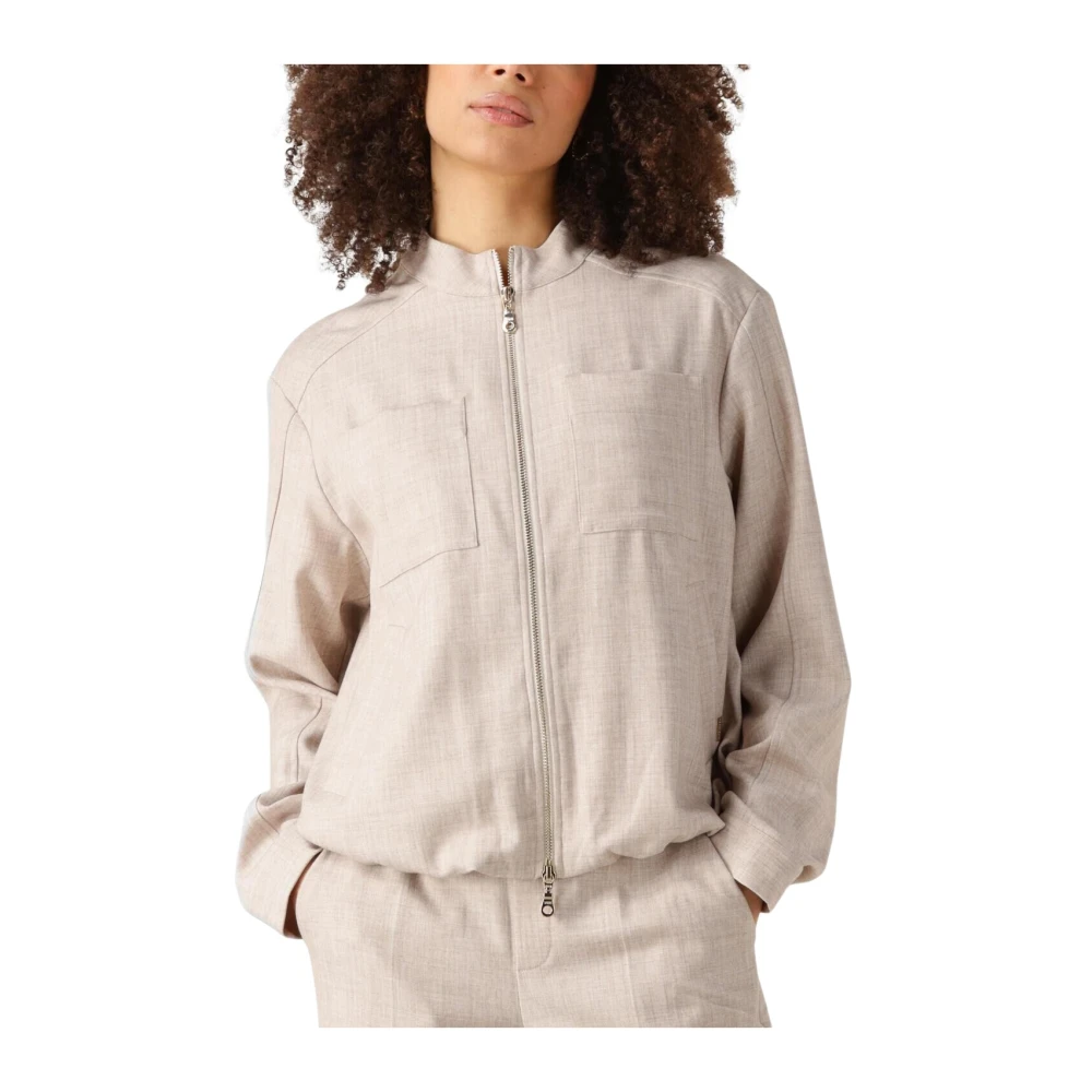MOS MOSH Elegante Flair Jas voor Vrouwen Beige Dames