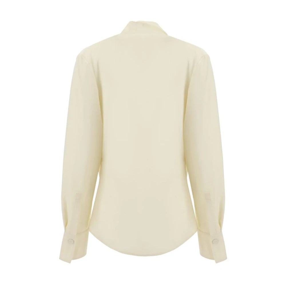 Róhe Asymmetrische wollen blazerjas met revers White Dames