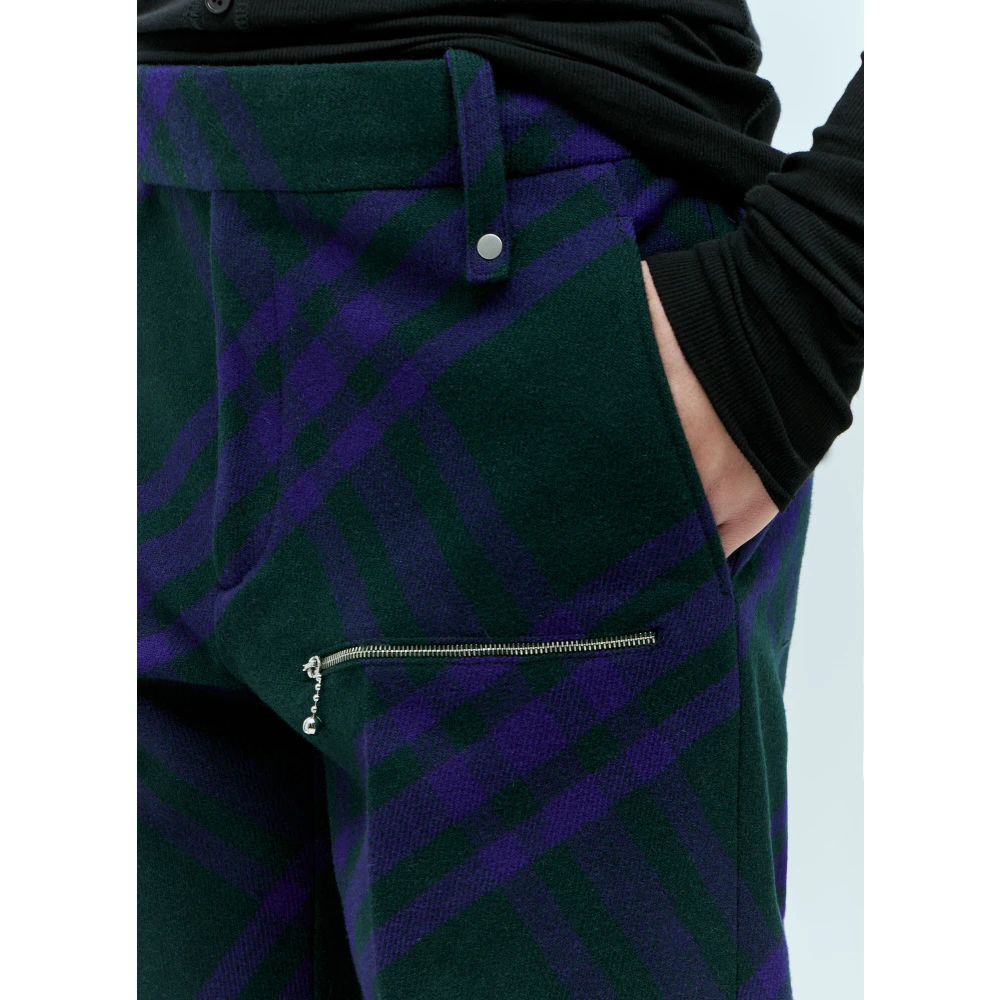 Burberry Trousers Green Heren