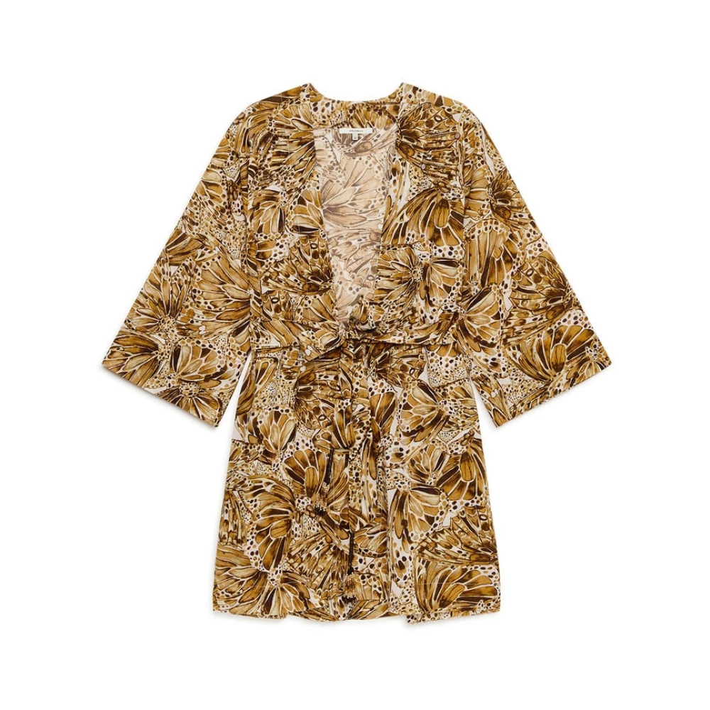 Maliparmi Women's Brown Kimonos, Xl, Sweet Butterfly Dress