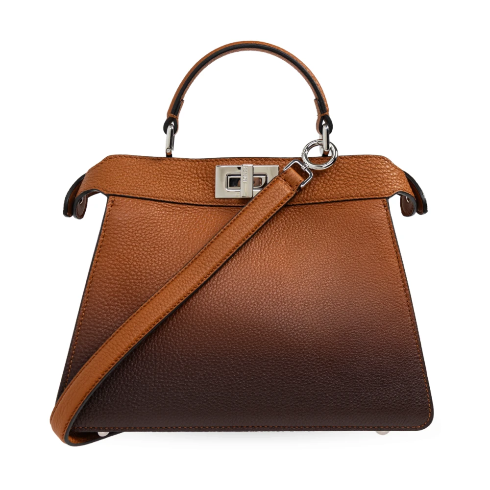 Fendi Women's Brown Handbags, One Size, Peekaboo Iseeu Small