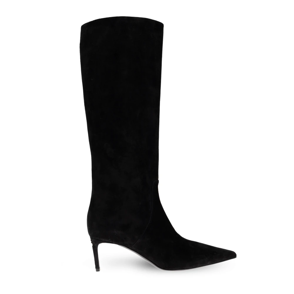 Dolce & Gabbana Women's Black Suede Heeled Boots