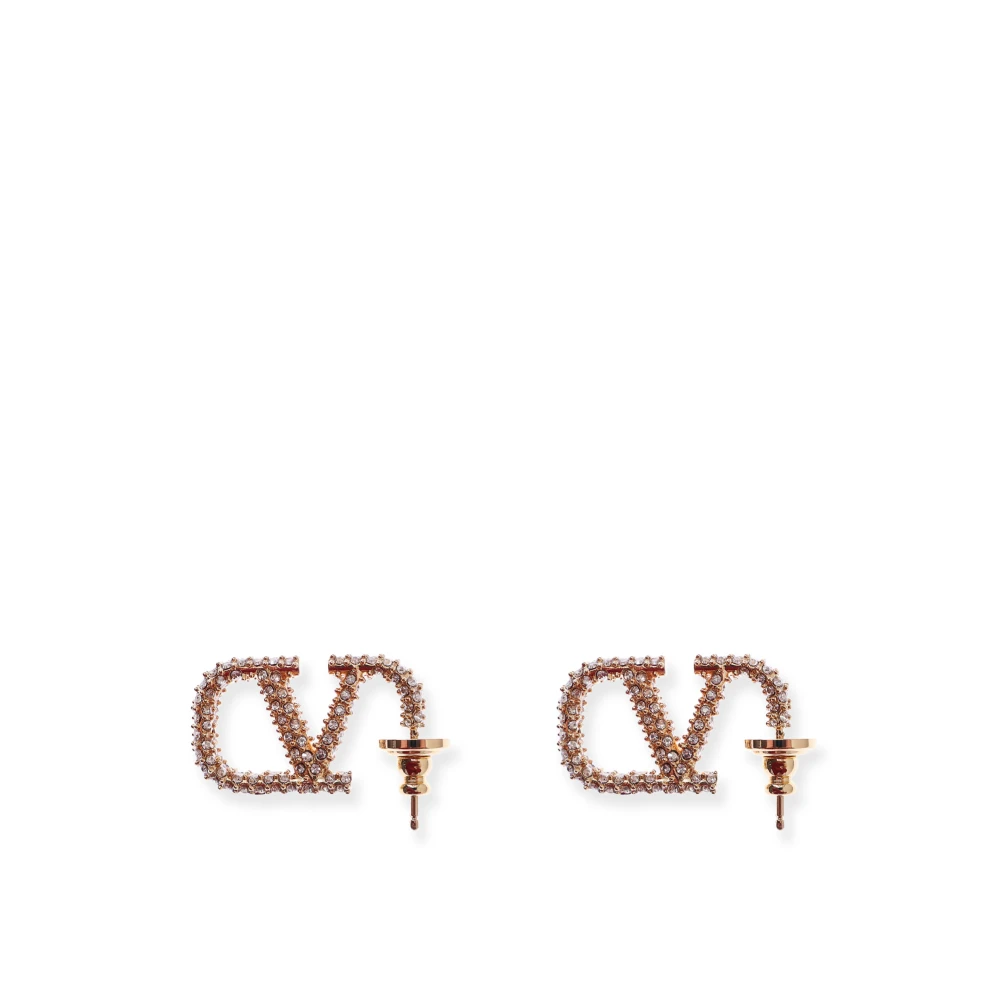 Valentino Garavani Women's Yellow Vlogo Signature Metal And Swarovski Crystal Earrings