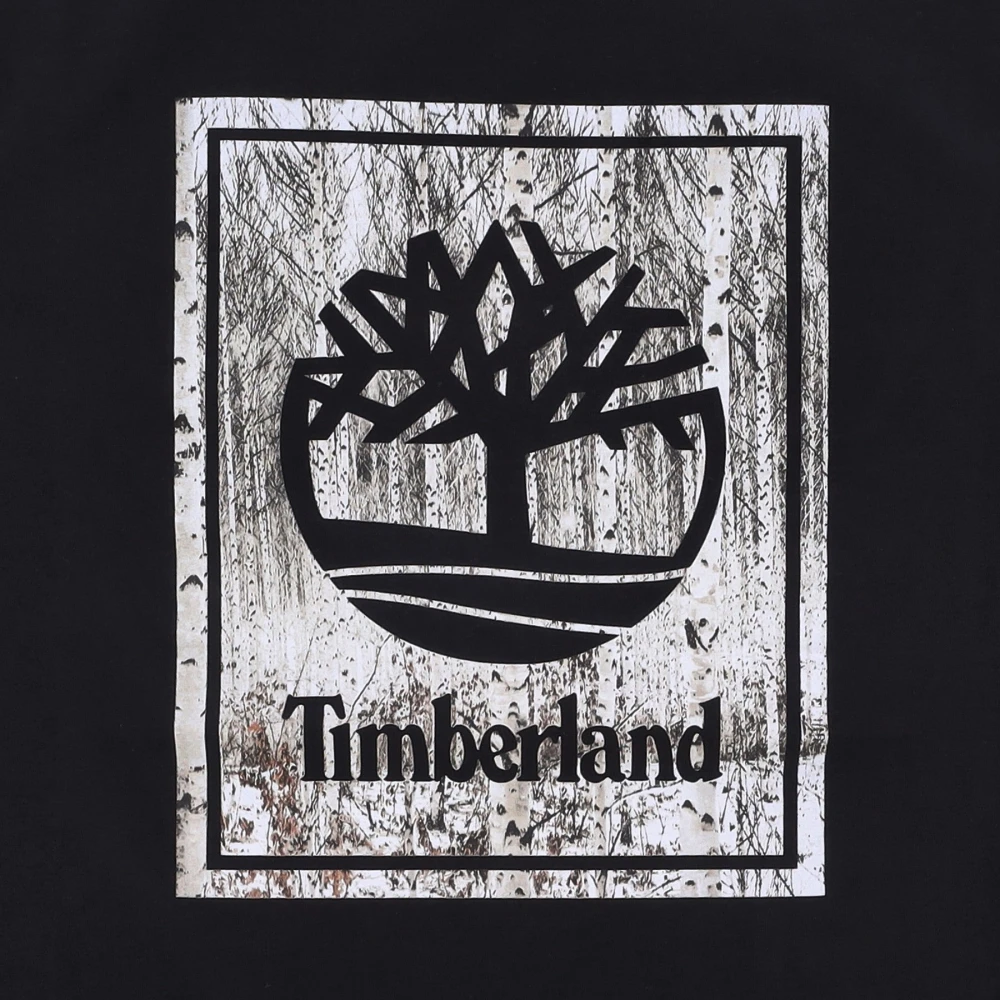 Timberland Zwarte Mannen Stack Tee Korte Mouw Black Heren