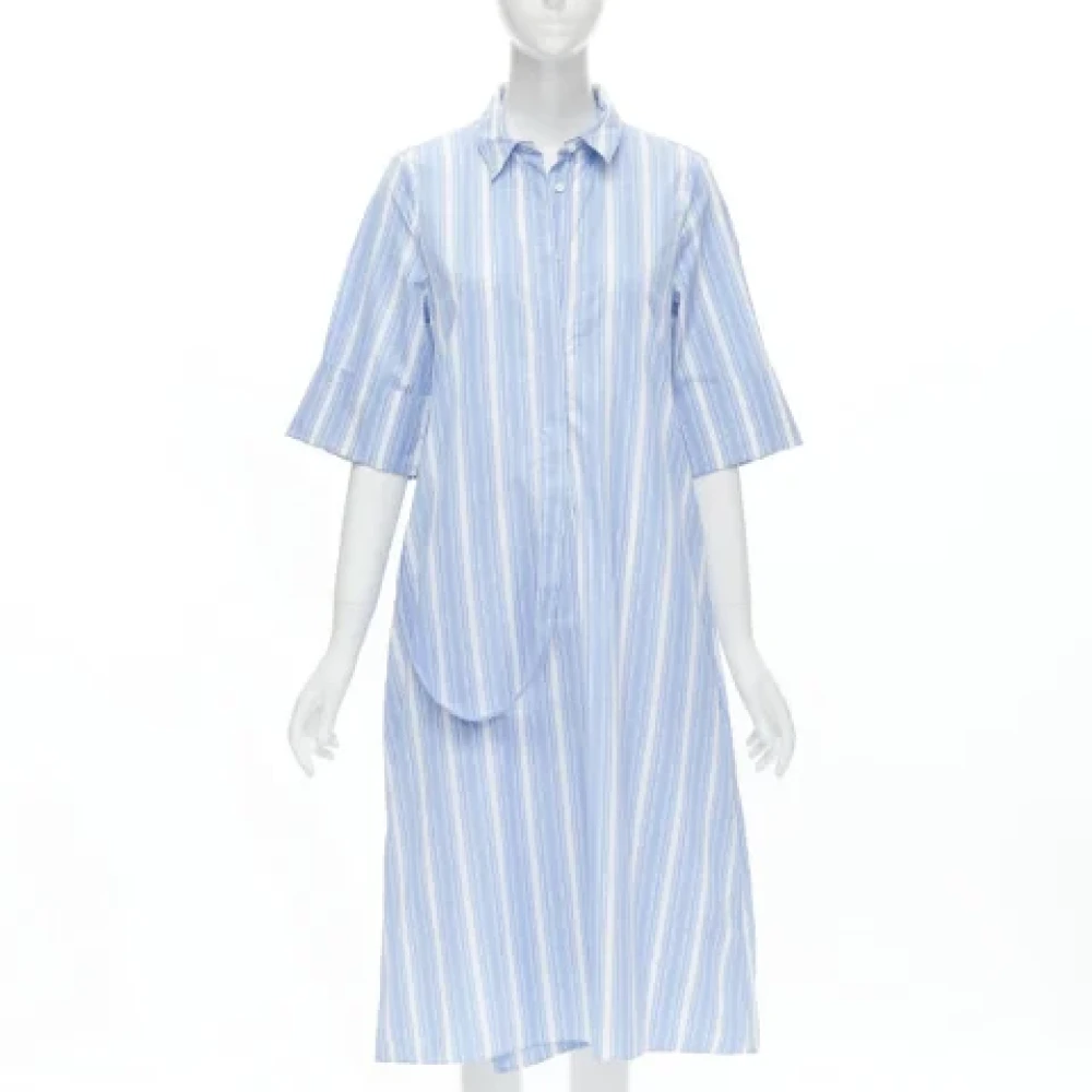 Jil Sander Pre-owned Cotton dresses Blue Dames