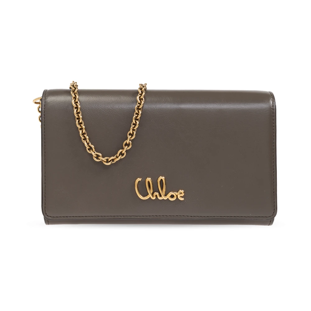 Chloé Portemonnee op Ketting Iconisch Gray Dames