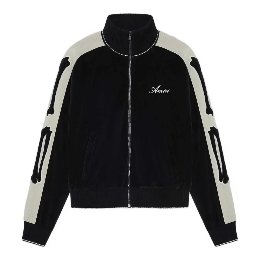 Amiri Men's Black Zip-Throughs, M, Zip-Through Sweatshirt