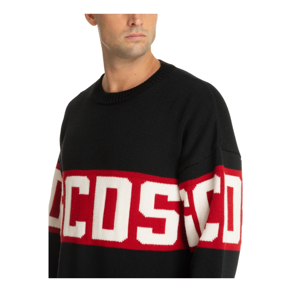 Gcds Multikleur Logo Sweater Black Heren