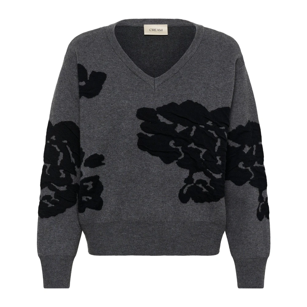 VAN GRAAF Cream Damen Grau Strickpullover Cralley Baumwolle Groß - Bild 2