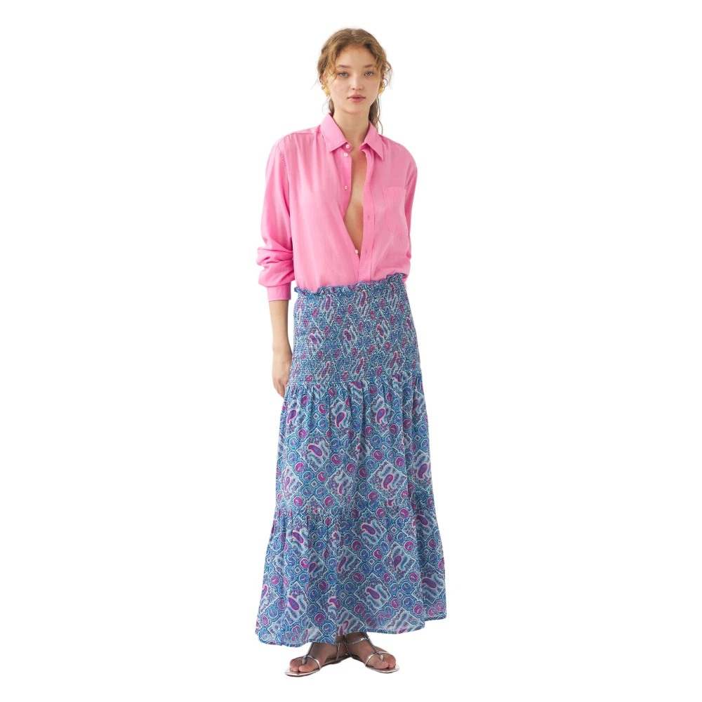 Antik batik Oversized shirt Anna Pink Dames