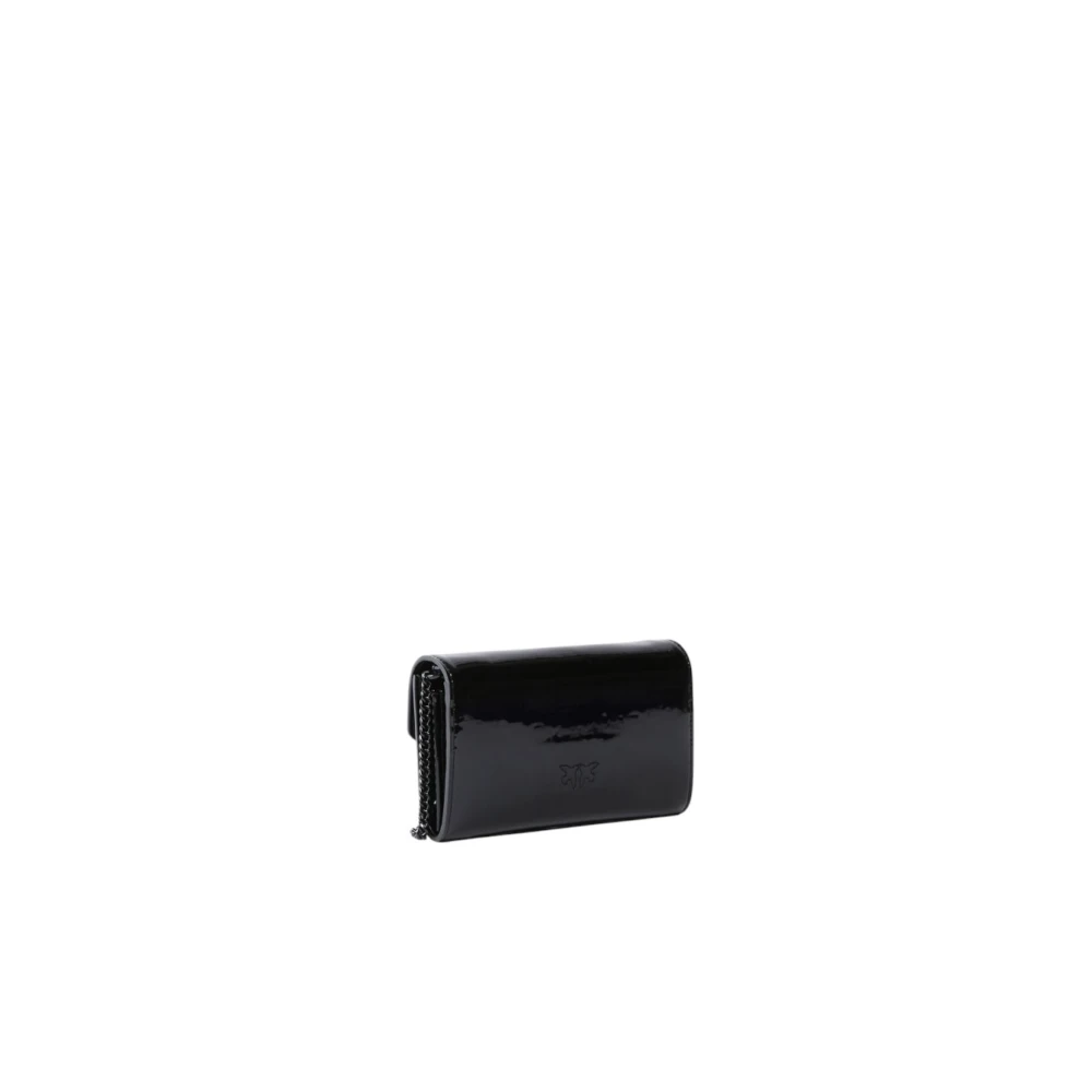 pinko Stijlvolle Leren Tas Black Dames
