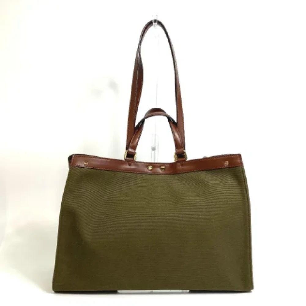 Fendi Vintage Pre-owned Cotton fendi-bags Green Dames