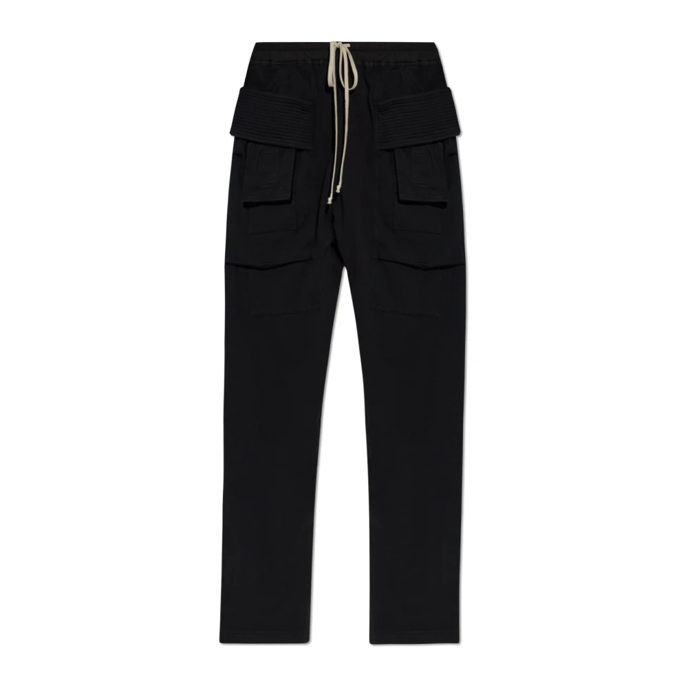 Rick Owens Sweatpants met lage kruis Black Heren