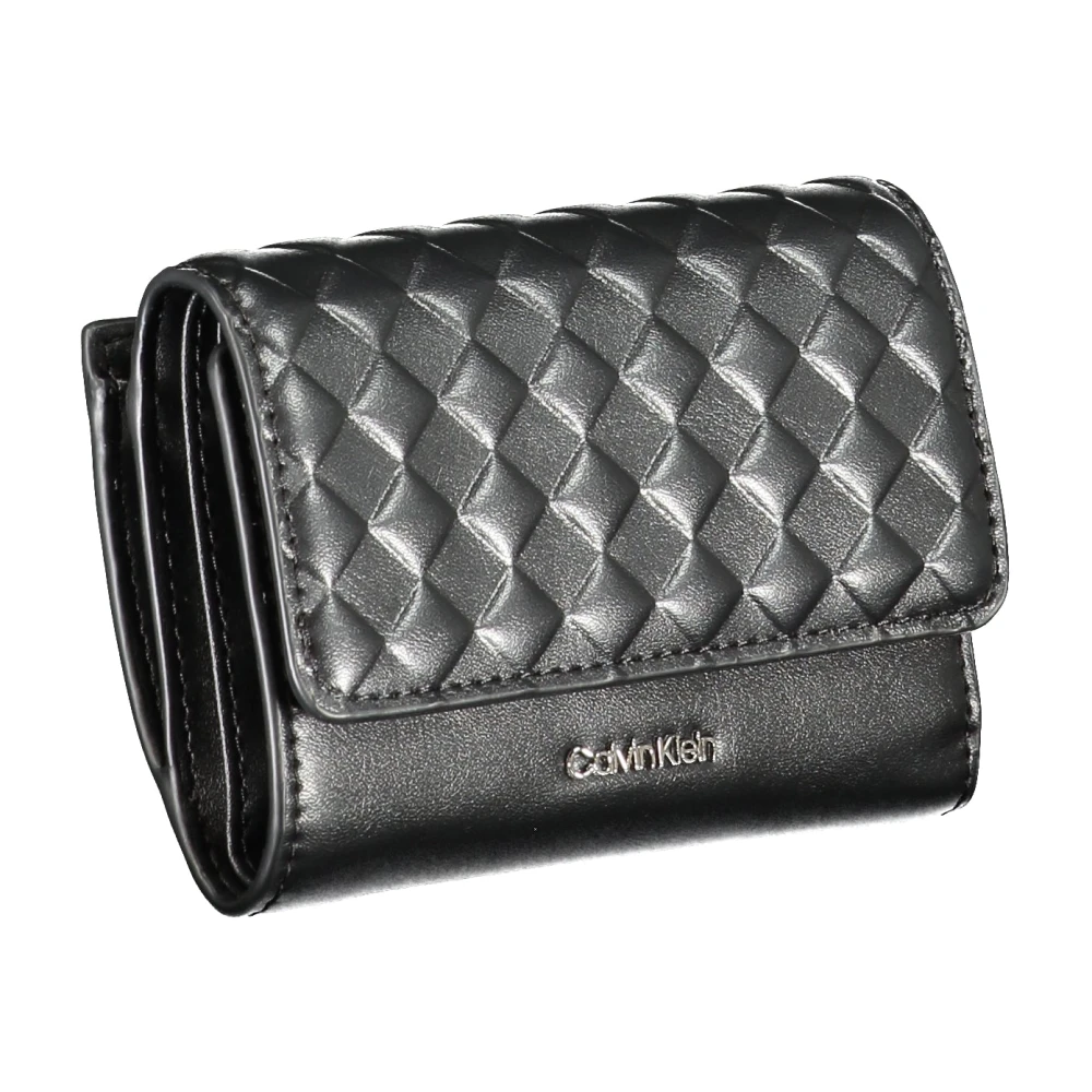 Calvin Klein Damesportemonnee Zwart Rfid Ritssluiting Black Dames