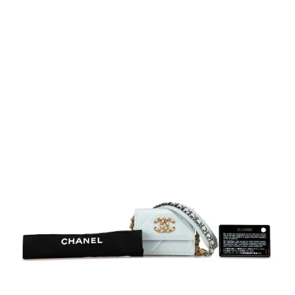Chanel Vintage Pre-owned Leather crossbody-bags Blue Dames